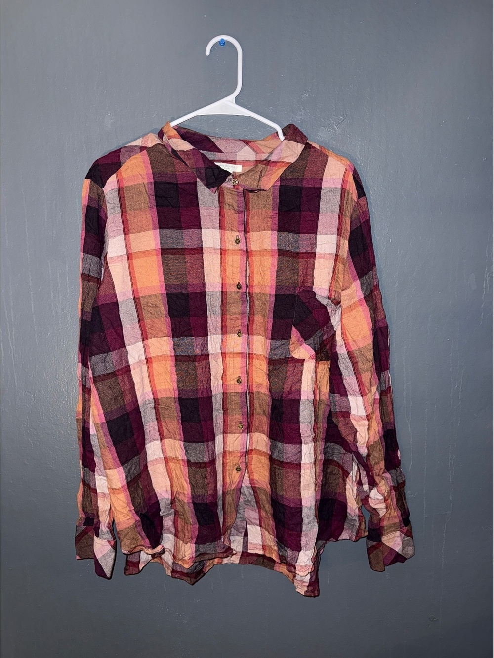 Westbound Woman 3X Plaid Button-Up Shirt